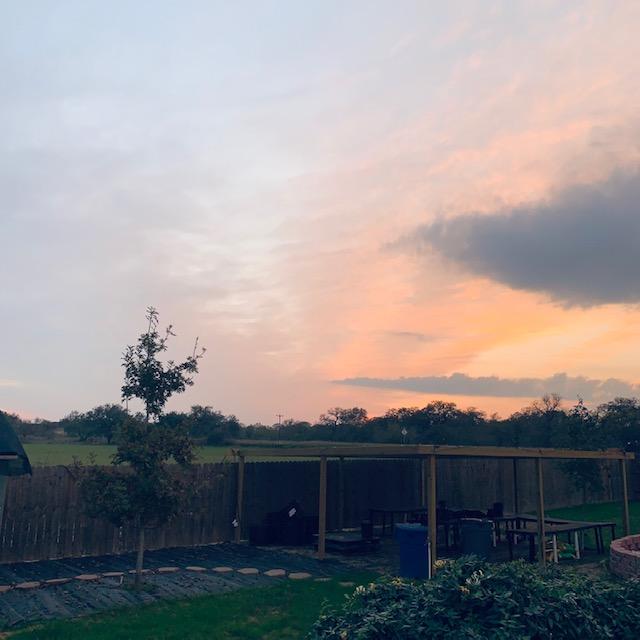 This was our beautiful sunset this evening.