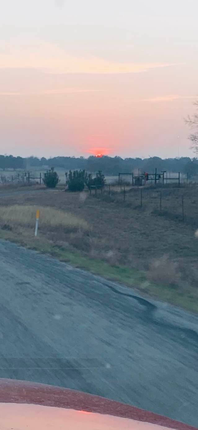 I finally captured the sun setting in the west with no Christmas songs playing.