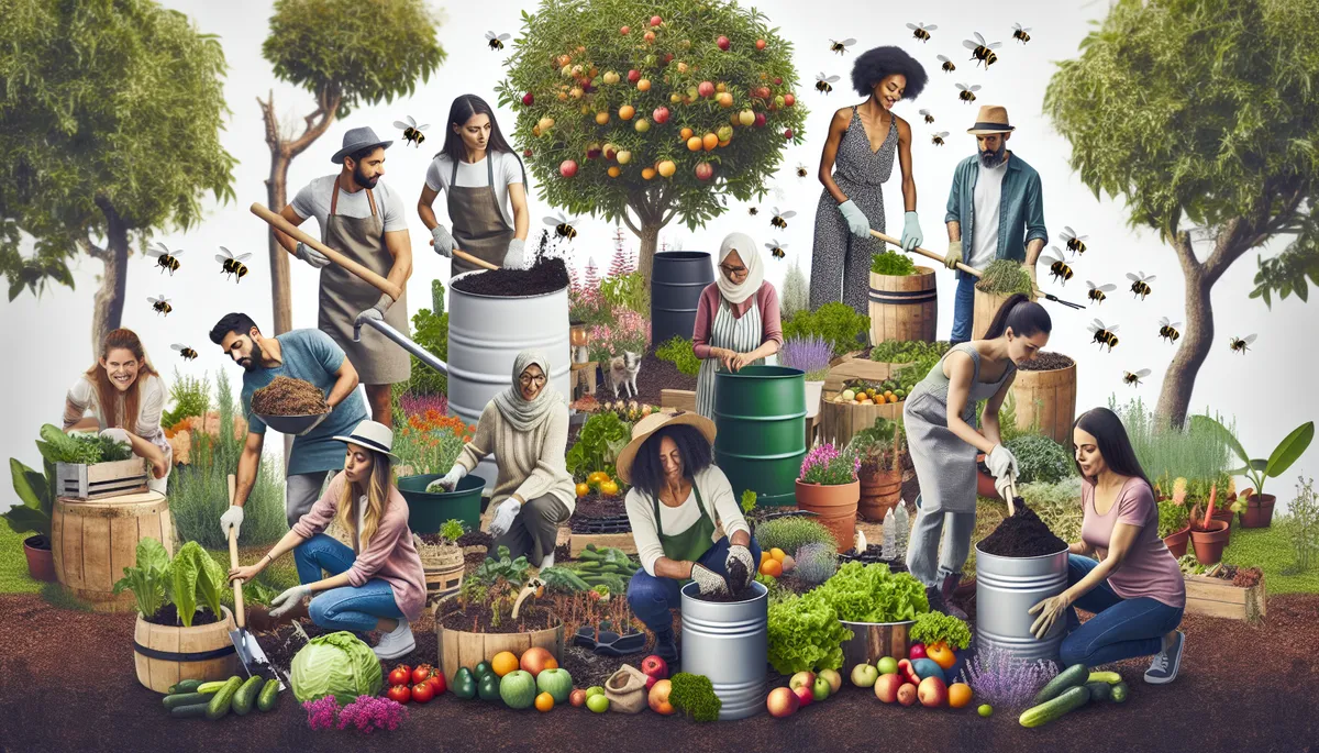 This community has come together to practice sustainability in the garden.