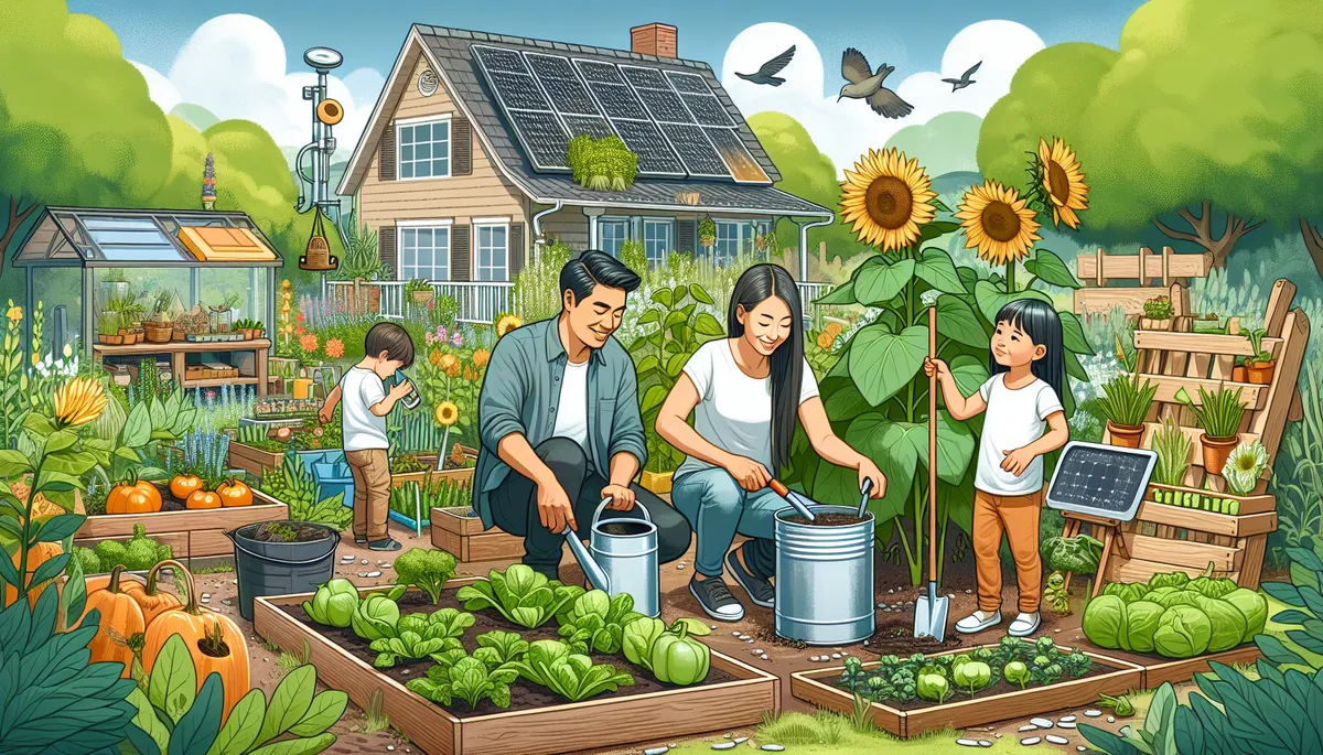 This family is using every bit of their yard to practice sustainability in the garden.