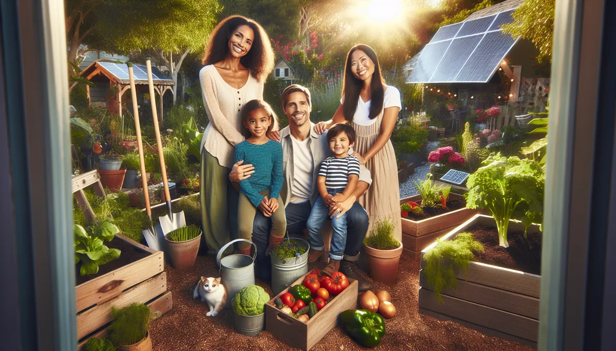 Some of these AI pictures crack me up. It looks like an episode of sister wives on this one but the whole family is in on the gardening, even the cat.