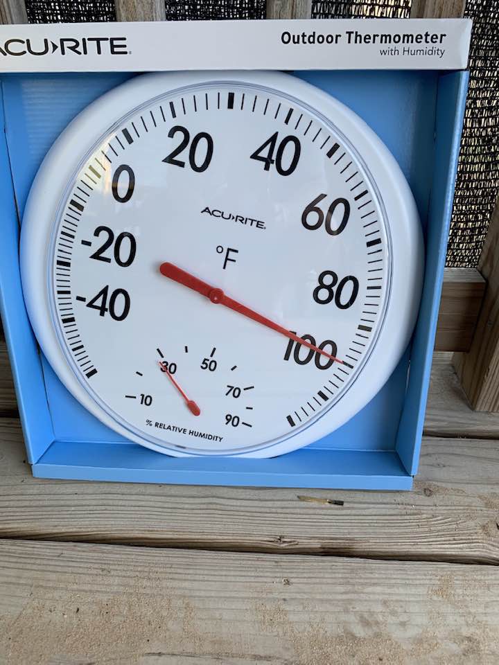 Seems the thermometer never leaves the 100 degree mark. It actually does. It was 104 the other day but I did not take a photo!