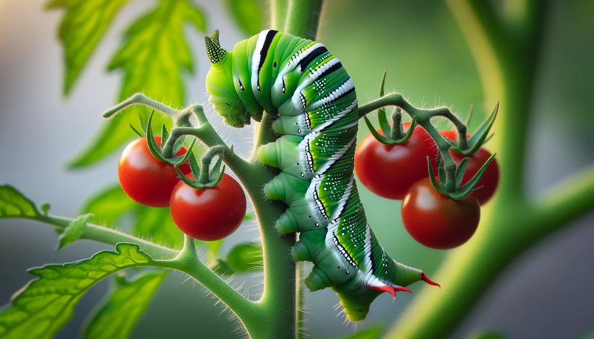 This is a nasty tomato hornworm. Yes, they are on our plants every year. You have to remove it and kill it or give it to the chickens as a tasty treat. This is a nasty tomato hornworm. Yes, they are on our plants every year. You have to remove it and kill it or give it to the chickens as a tasty treat.