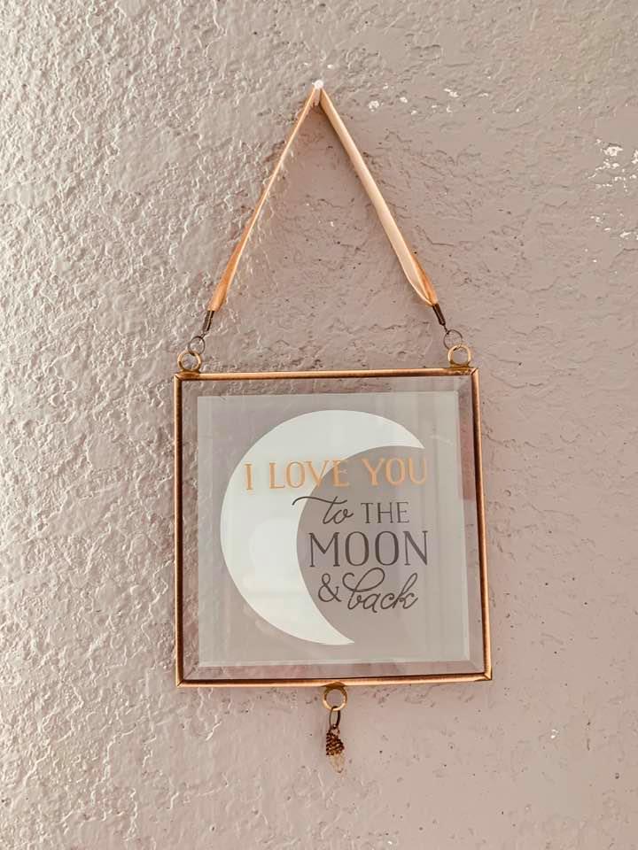This I Love You To The Moon Plaque came in the box with the mini rose bush. I love it. Thank you, David!