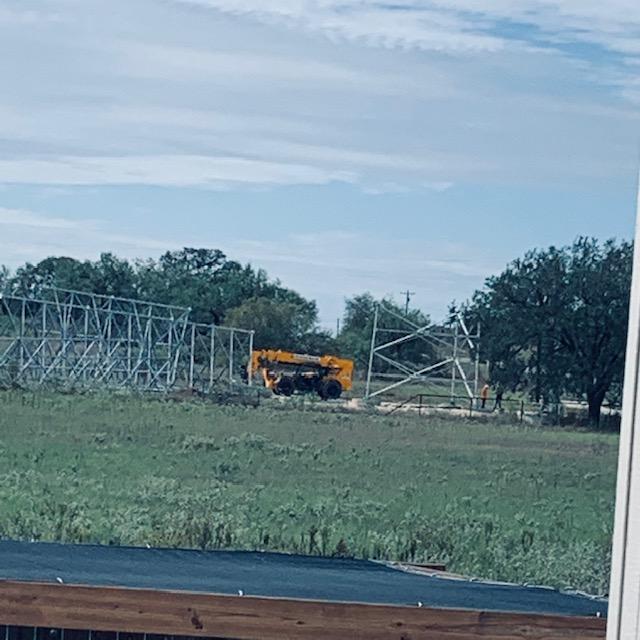 They finally started putting the tower together after about 4 months of nothing. This is how it looked when they left today.