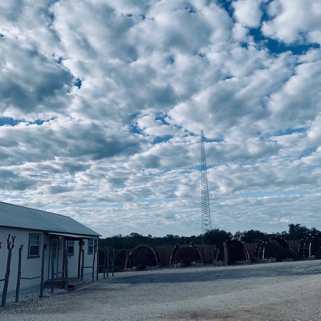 This is what the sky looked like a short while ago. Now it is mostly blue, a lovely, sunny day.