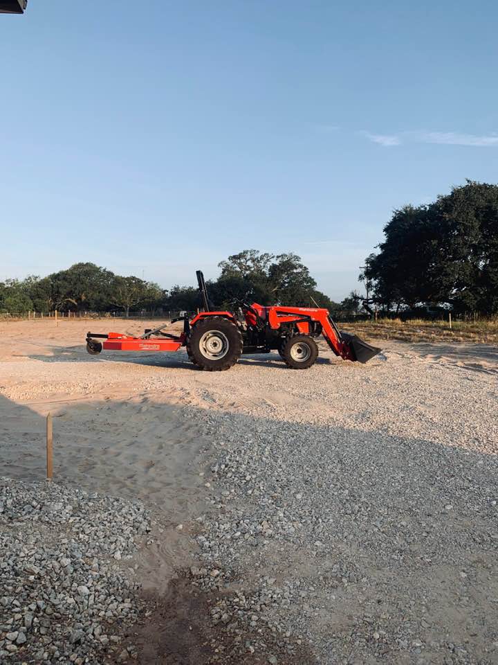 Our new neighbor plowed a 100 x 100 foot area for our gardening on Saturday with his tractor.