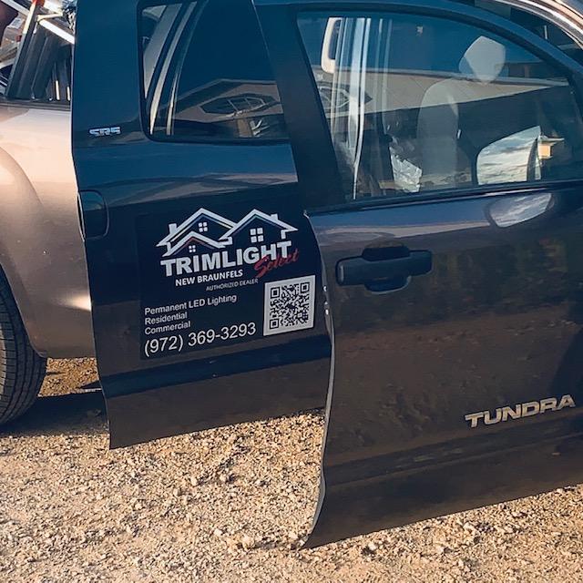 3 vehicles pulled up this morning, including this company truck from Trimlight. I am excited about the programmable light shows we will put on.