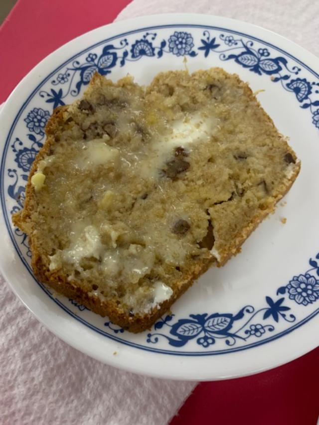 This bread is a new recipe and I changed it up, moist and delicious.