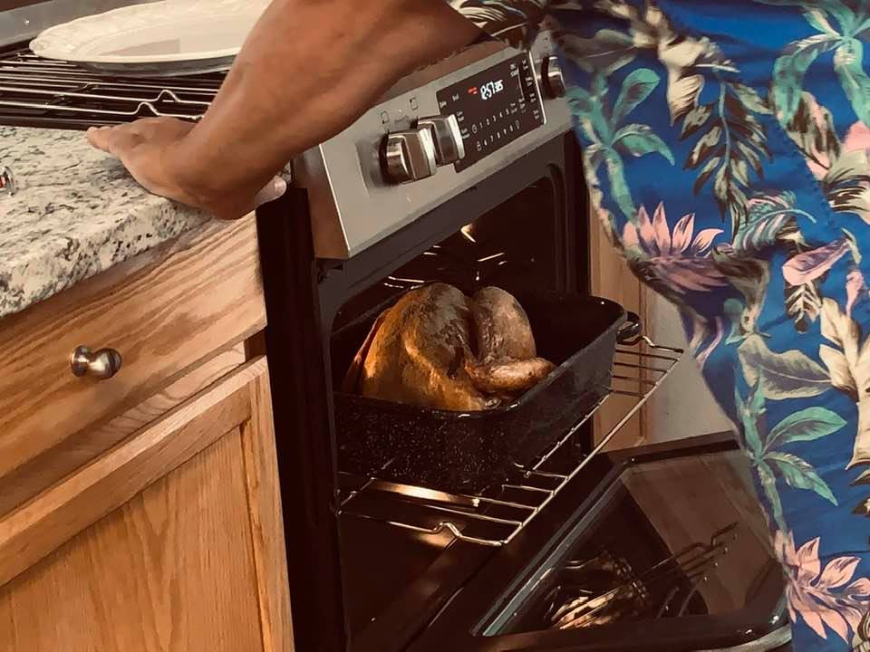 The turkey was delicious cooked in our new commercial oven.