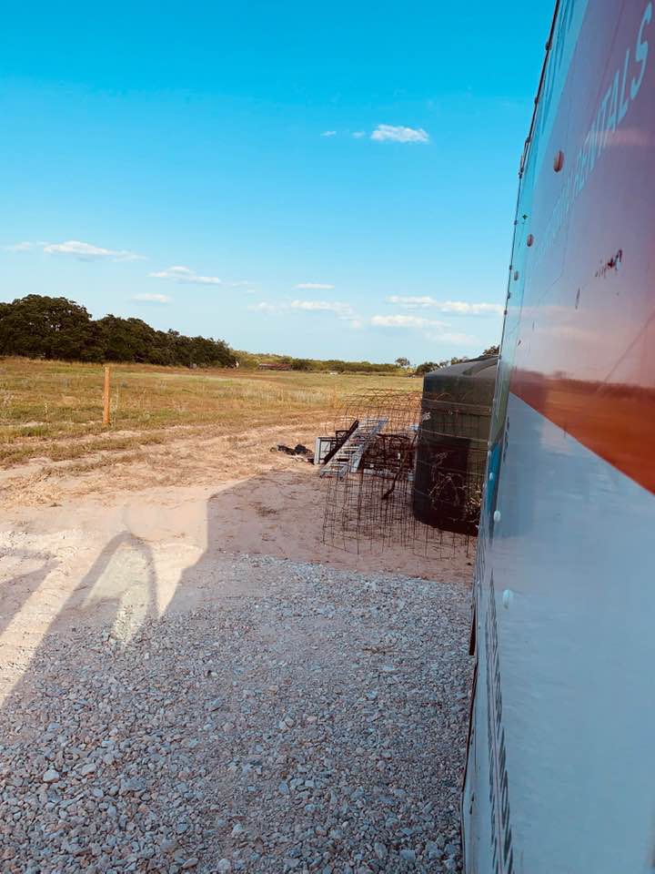 One of our U-Haul trucks down on the farm while we were moving out of San Antonio.