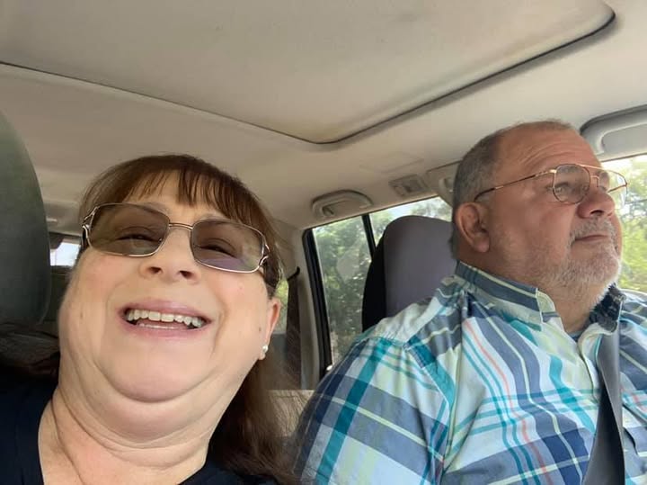 This photo of us on 7/30/2019 popped up today on Facebook. We were very excited to buy the farm. Here we are in our SUV that we bought new in 2002. We ran that one into the ground.