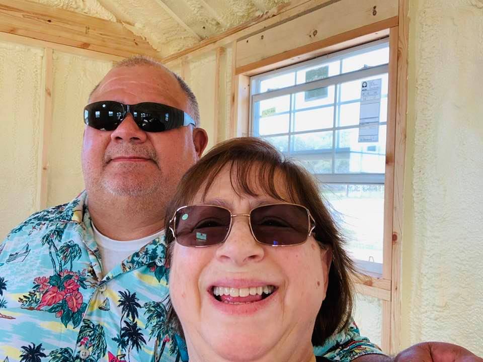 David and I in the new store on the day it arrived at the farm yard! It is huge compared to the store we have in San Antonio. David and I in the new store on the day it arrived at the farm yard! It is huge compared to the store we have in San Antonio.