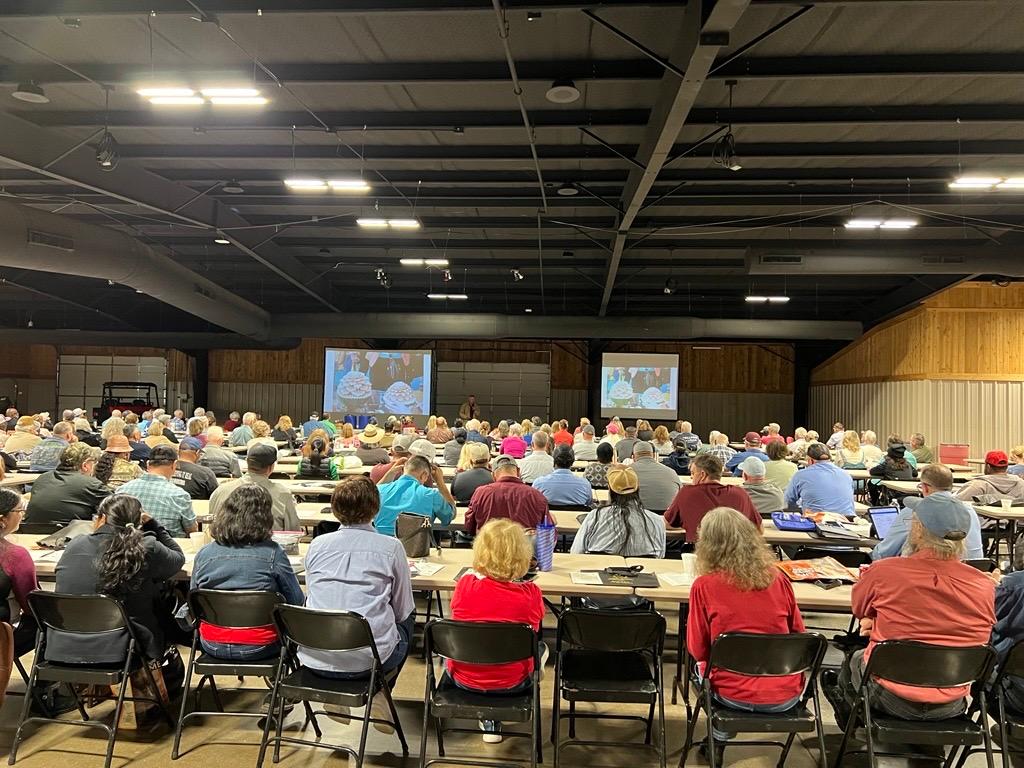 This was the conference audience. We were way in the back by the bathrooms.