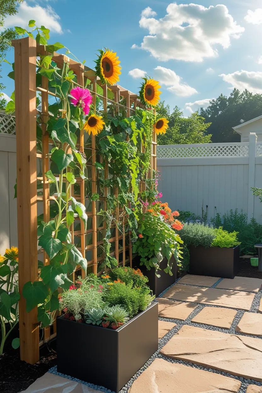 Put in a trellis or 2 and go up for vertical gardening in a small backyard.