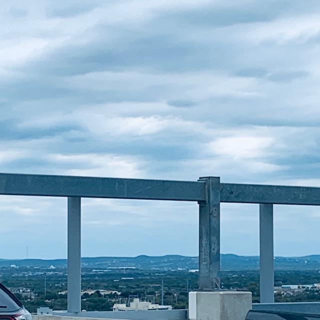 This is the view from the tenth floor of the parking garage at the hospital this afternoon.