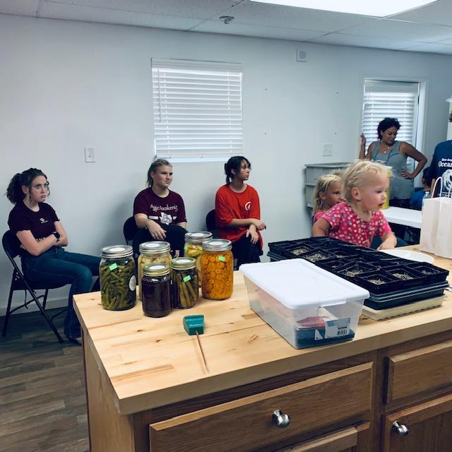 Some of the visitors after David's talk in our kitchen.