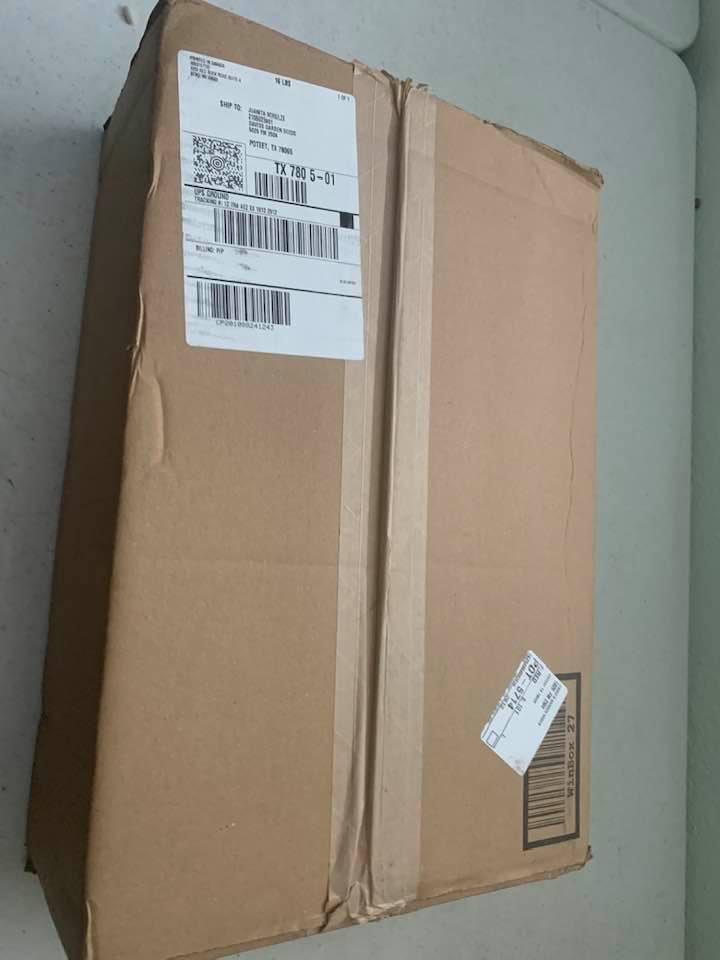 The label on the box of business cards is clearly addressed to me. It does not say David's Garden Seeds. It says Juanita Schulze and never should have been hidden from me.