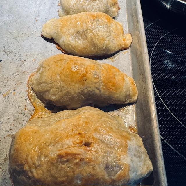 The wellingtons baked up golden brown. They were so tender.