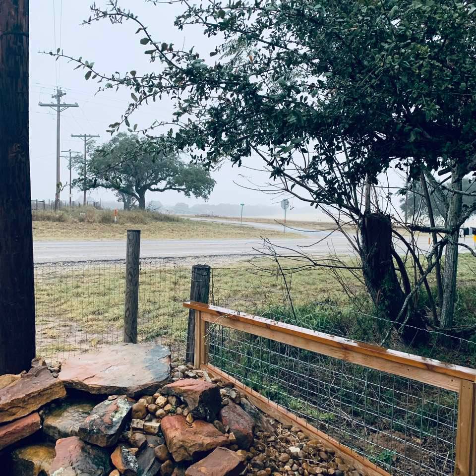 Our pond falls rocks looking across diagonally to the grass farm and everything is wet and foggy. Selling seeds is our livelihood and we bring the best Non-GMO seeds we can find.