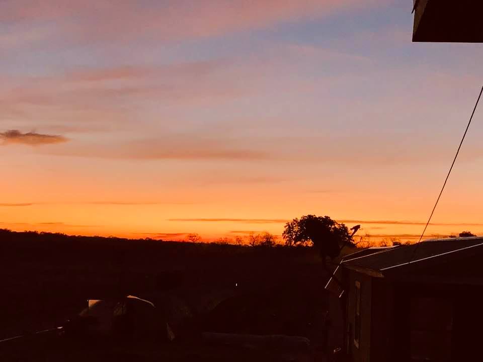 The start of the sunrise from the side deck.