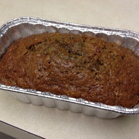 A delicious loaf of zucchini bread is the perfect snack with butter or cream cheese.
